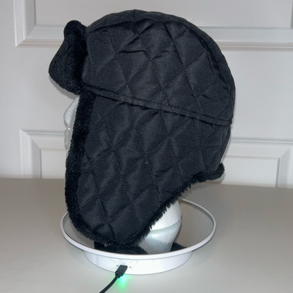 Swiss Tech Black Lumberjack style quilted winter hat - Picture 2 of 6